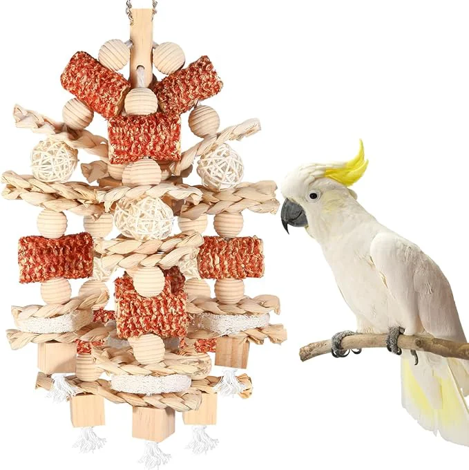 Certified Bird Toys - Natural Corn Cob and Loofah Slices Next-Generation