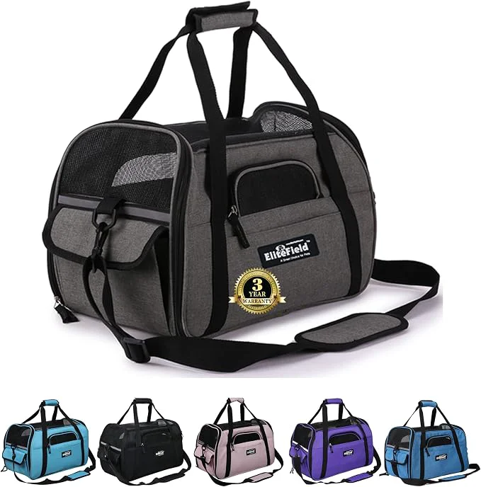 Stylish EliteField Soft Pet Carrier Soft Sided Dog Puppy Cat Carrier Travel Bag Unique