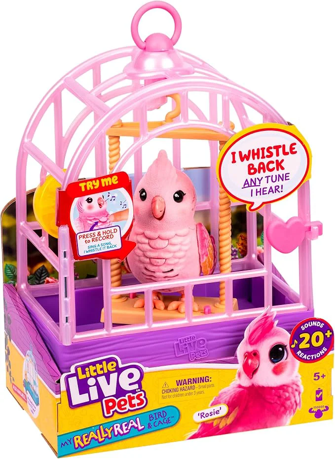 High-Quality Little Live Pets My ly Talking Bird Toy Cage Pure