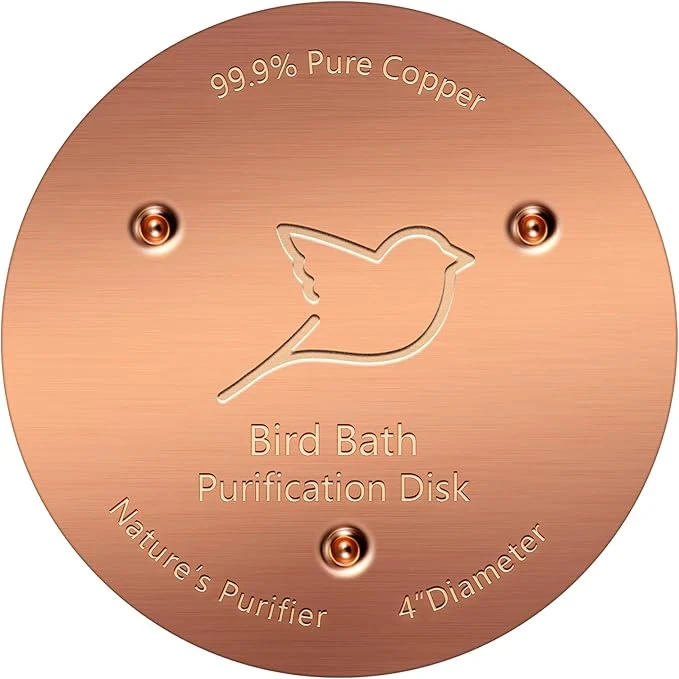 Premium NNG 1 Pack Bird Bath Copper Disk 1mm Thick Reinforced 99.9 Pure Copper Bird Certified