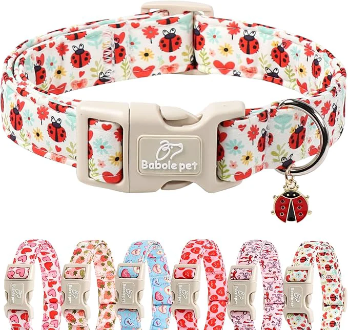 Top-Quality Ladybug Dog Collar for Medium Dogs Innovative