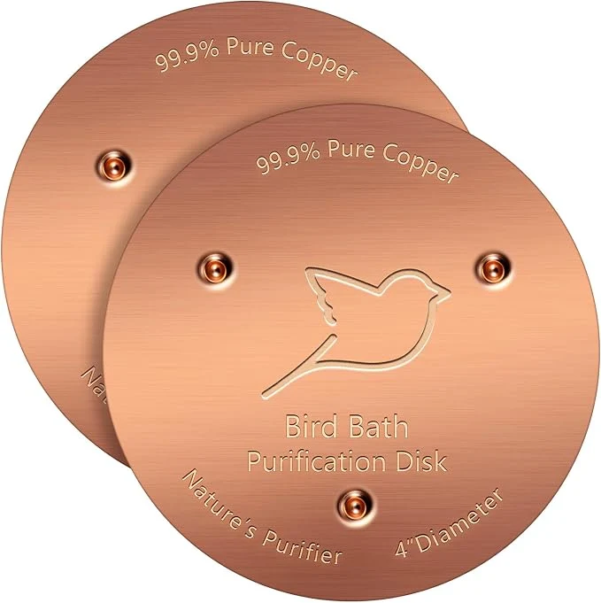 Expertly Made NNG 2 Pack Bird Bath Copper Disk 1mm Thick Reinforced 99.9 Pure Copper Bird Optimized
