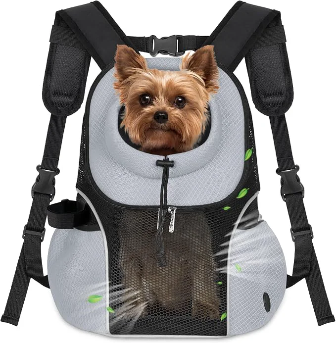 Relaxed WOYYHO Pet Dog Carrier Backpack Small Dog Front Backpack Ventilated Mesh Dog Lightweight