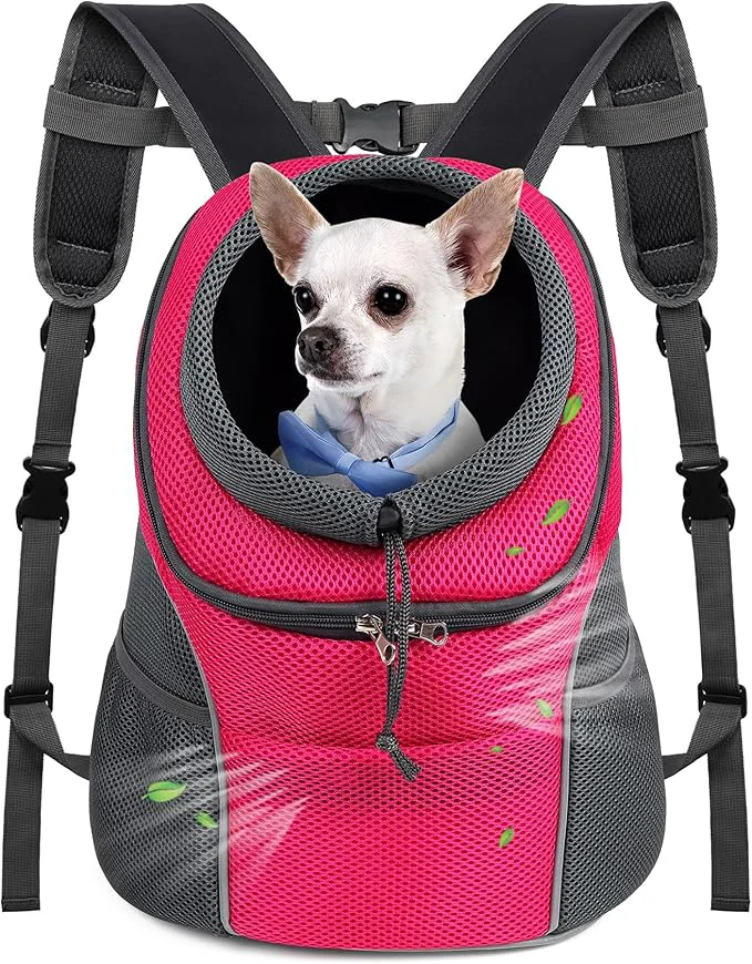 Expertly Made WOYYHO Pet Dog Carrier Backpack Small Dog Front Backpack Ventilated Dog Carrier Stylish