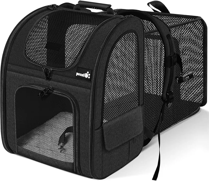 Traditional Pecute Cat Backpack Carrier Expandable Pet Backpack First-Class