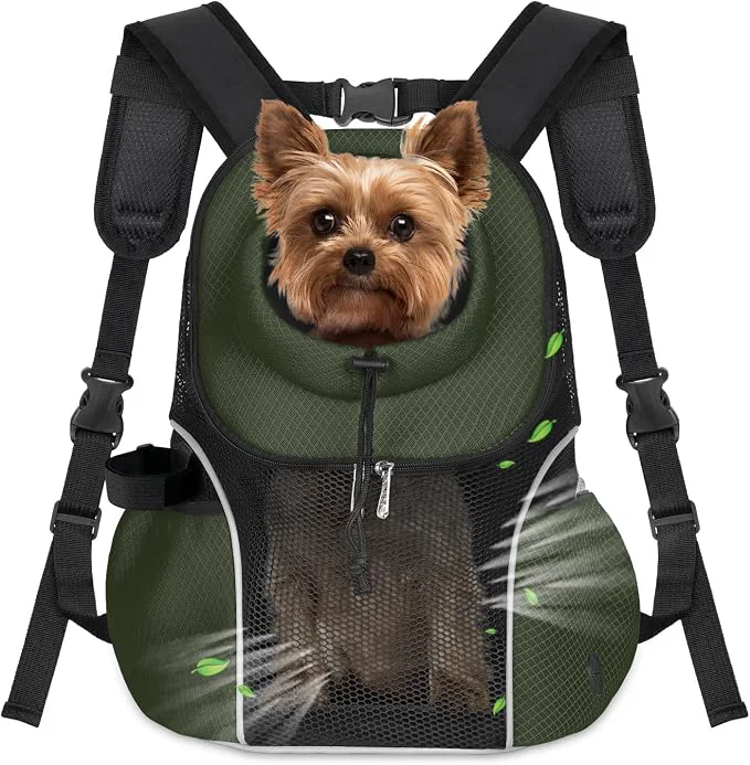 Versatile WOYYHO Pet Dog Carrier Backpack Small Dog Front Backpack Ventilated Mesh Dog Unique