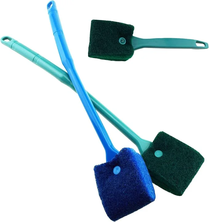 Superior 3 PCS Double-Sided AOODOOM Aquarium Fish Tank Algae Cleaning Brush Fast