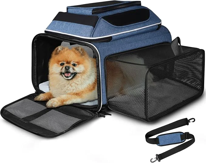 Top-Quality Petskd Top and Side Expandable Pet Carrier 17x11x9.5 Inches Alaska Airline Genuine