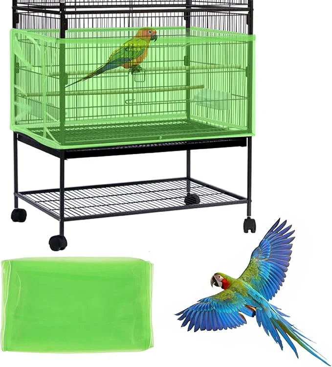 Recyclable Daoeny Large Bird Cage Cover Bird Cage Seed Catcher Adjustable Soft Airy Optimized