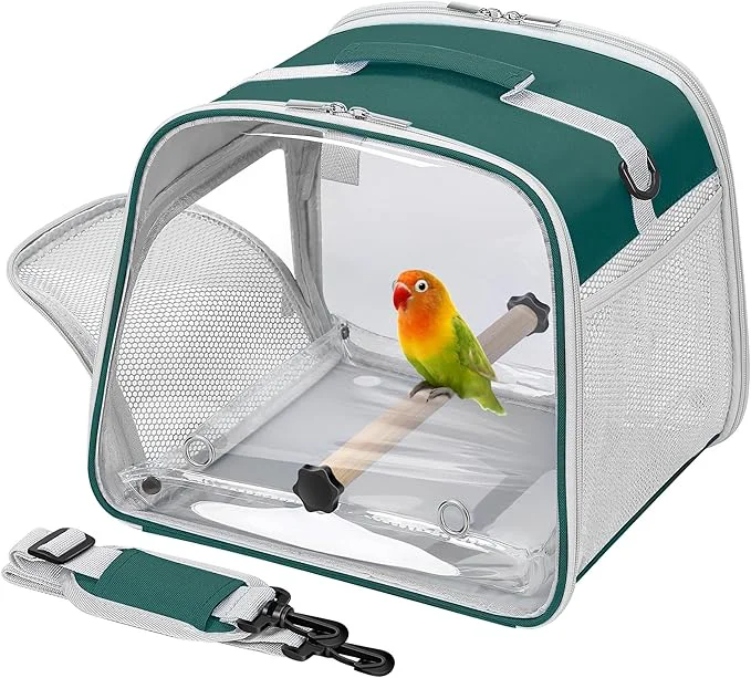 Functional Suertree Small Bird Carrier Large Window Travel Cage Genuine