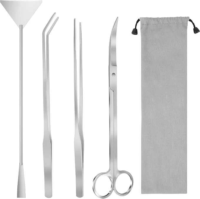 Consistent Aquarium Aquascape Tools Kit 4 in 1 Anti-Rust Aquatic Plant Aquascaping Tool World-Class