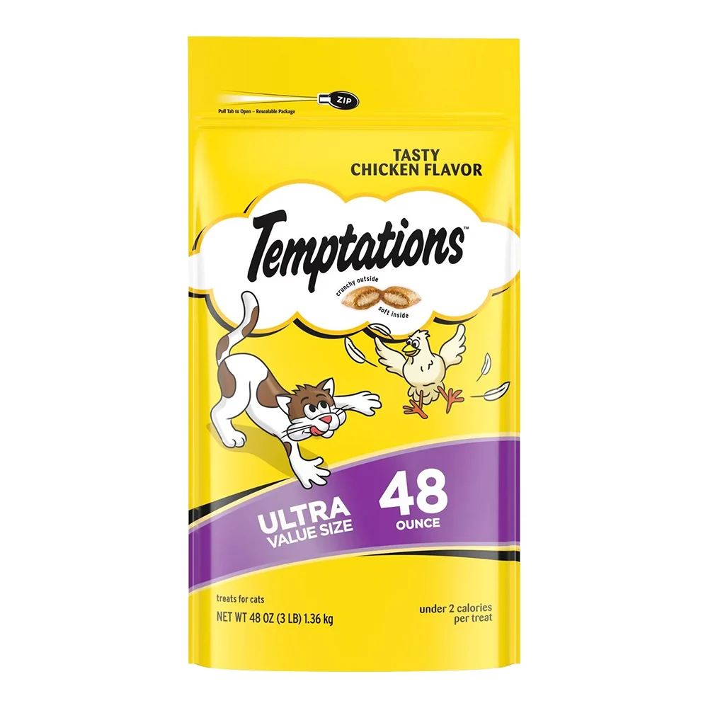 Fine Temptations Classics Crunchy Soft Adult Cat Treats Tasty Chicken 48-oz Enhanced