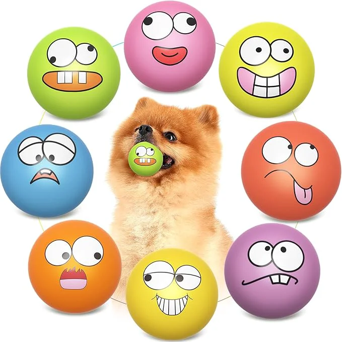 Sustainable Squeaky Dog Toys Soft Latex Rubber Squeaky Dog Balls Fast