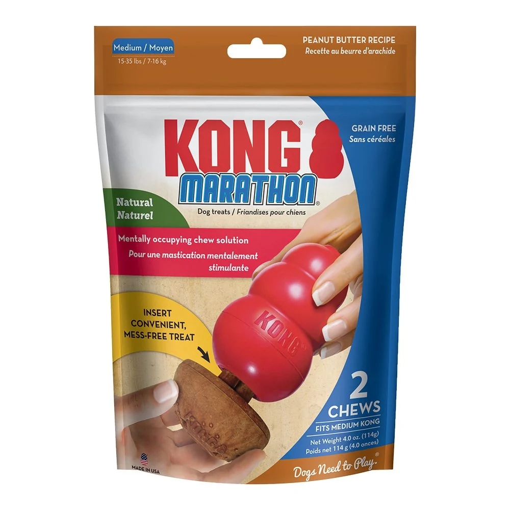 Detailed KONG Marathon Peanut Butter Dog Treats 2 Count Medium Specialty