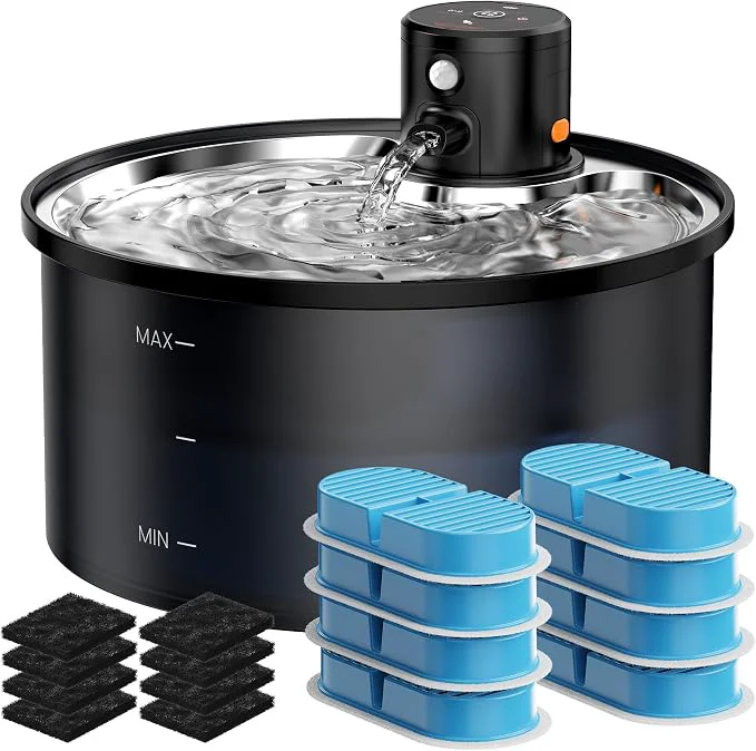 Reusable Wireless Cat Water Fountain Cordless 108oz 3.2L Battery Operated Pet Fountain Powerful