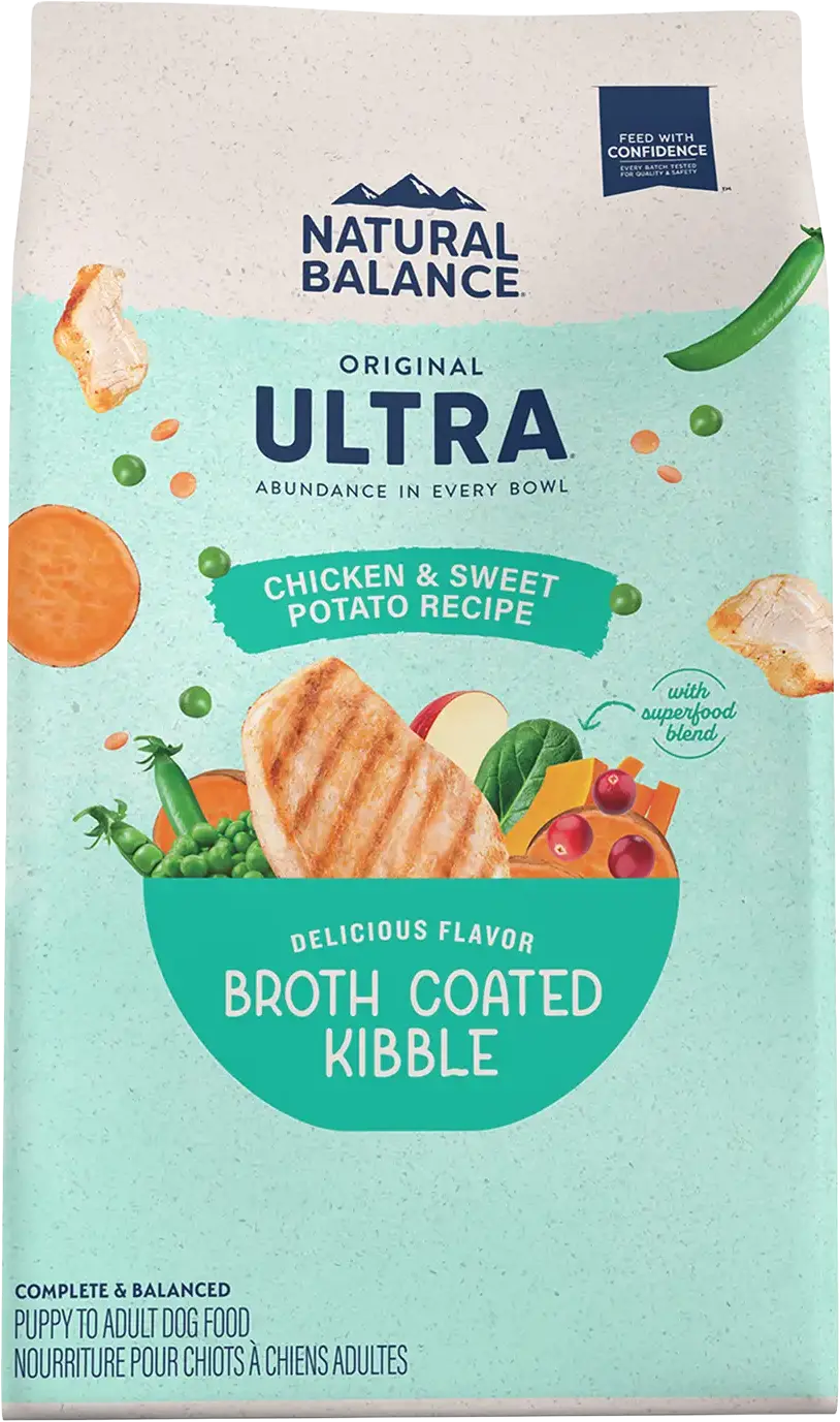 Flexible Natural Balance Pet Foods Ultra Broth Coated Dry Dog Food Chicken Sweet Potato 24-lb Healthy