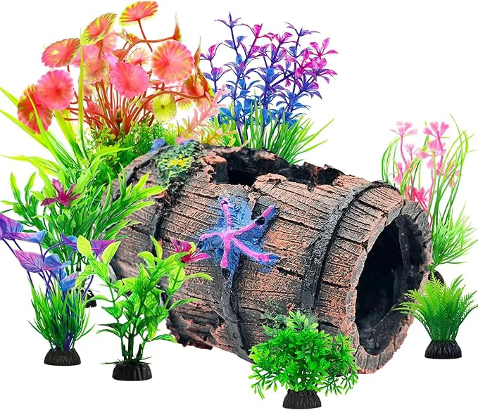 Enhanced CousDUoBe Fish Broken Barrel Decor Fish Tank Decorations Betta Fish Tank Pure