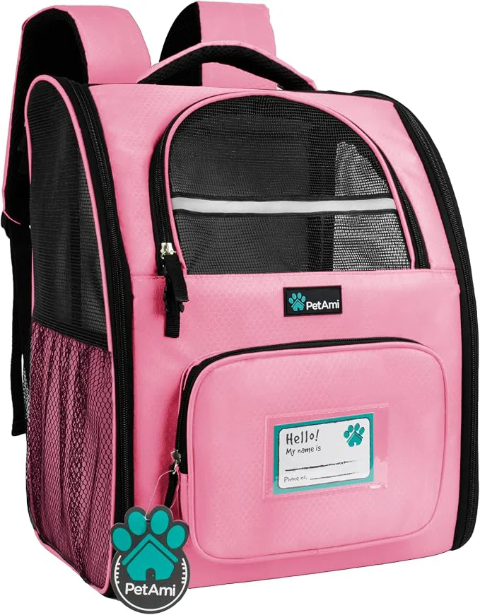 Consistent PetAmi Dog Backpack Carrier for Small Large Cat Ventilated Pet Hiking Backpack Premium Material