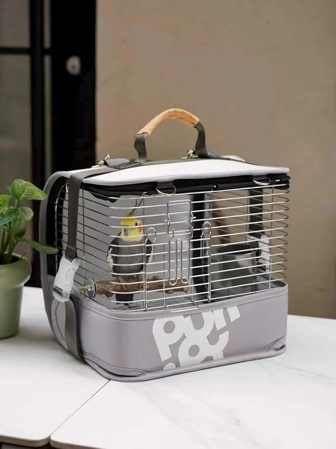 Expertly Made Bird Carrier Travel Cage 12in Small Bird Cage 4 in 1 Bird Backpack Selected