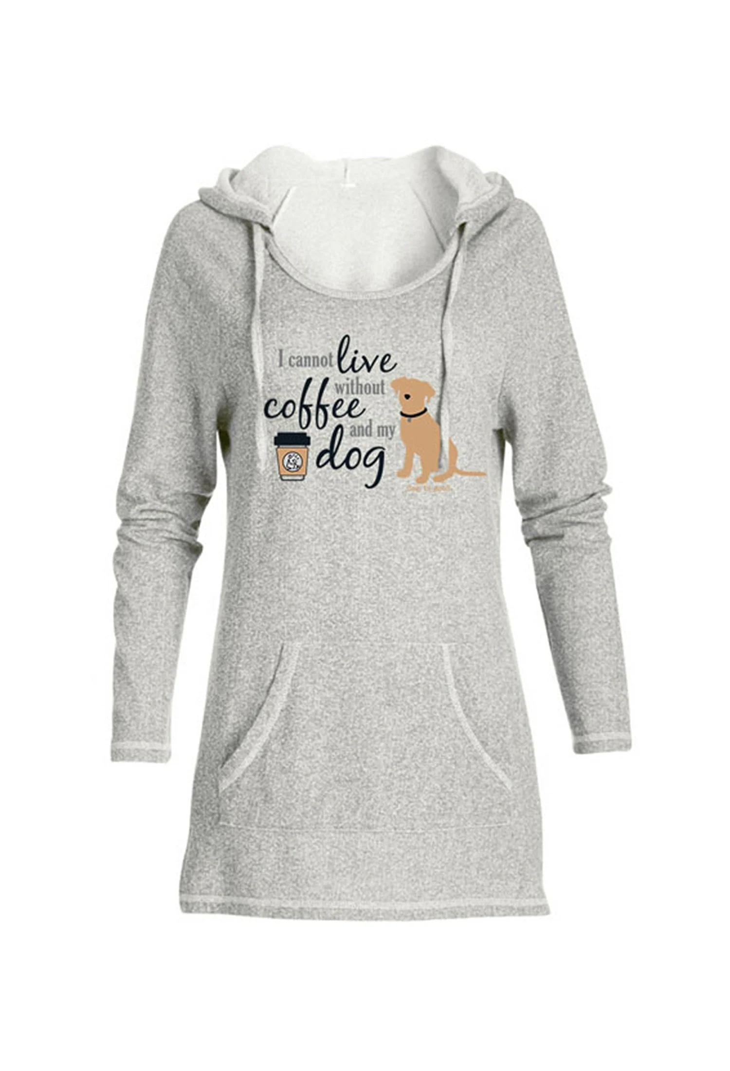 Smooth Tunic Hoodie I Cannot Live Without Coffee and My Dog Original