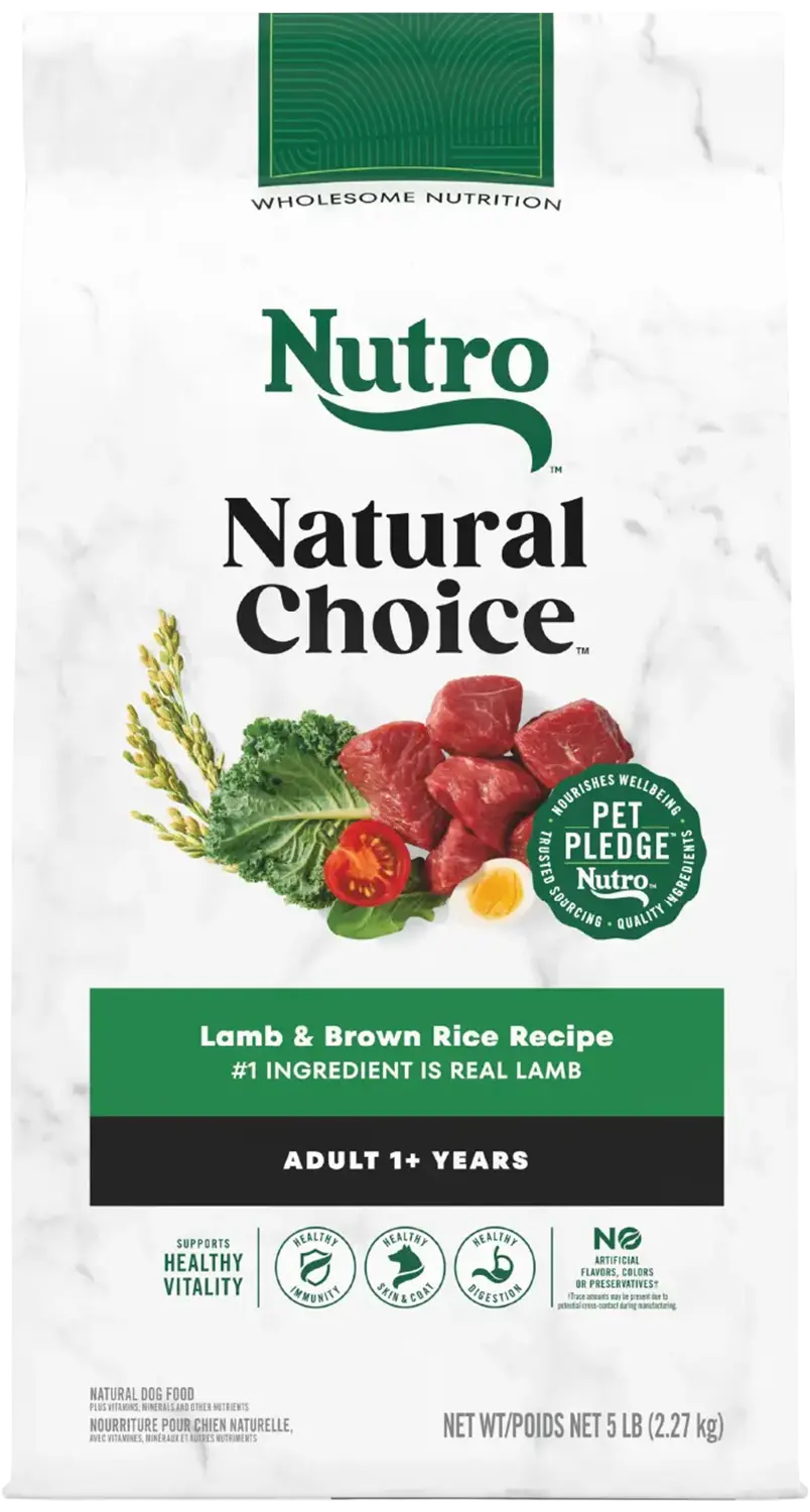 Verified Nutro Natural Choice Lamb Brown Rice Adult Dry Dog Food 5-lb Breathable