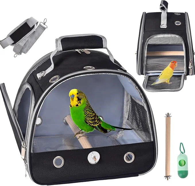 Excellent Bird Carrier with Stand Tray Small Bird Travel Cage Long-Lasting