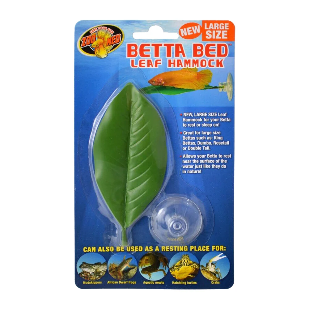 Exclusive Zoo Med Betta Bed Leaf Hammock Green Large Flexible
