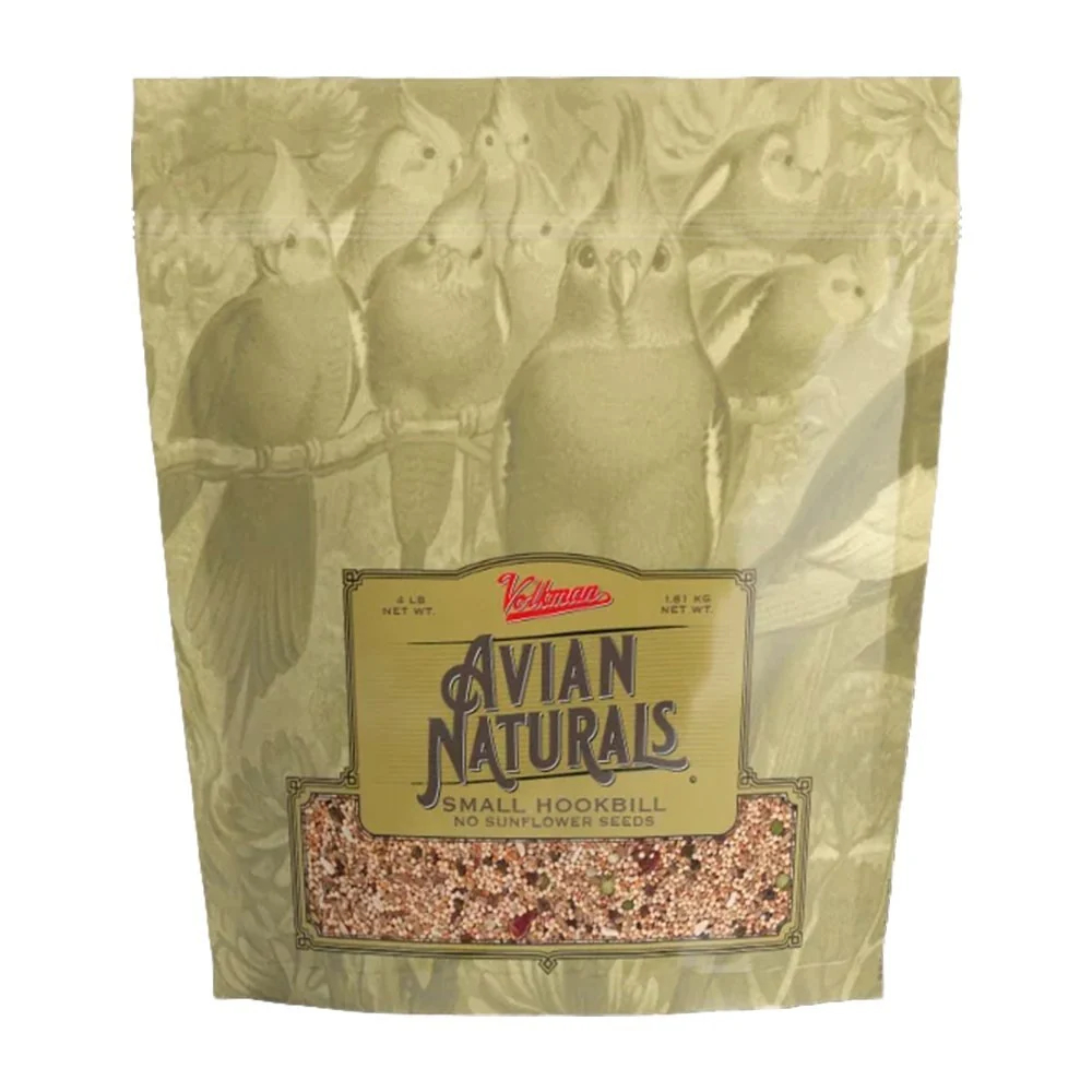Original Volkman Seed Company Avian Naturals Small Hookbill Bird Food without Sunflower Seeds 4-lb Versatile