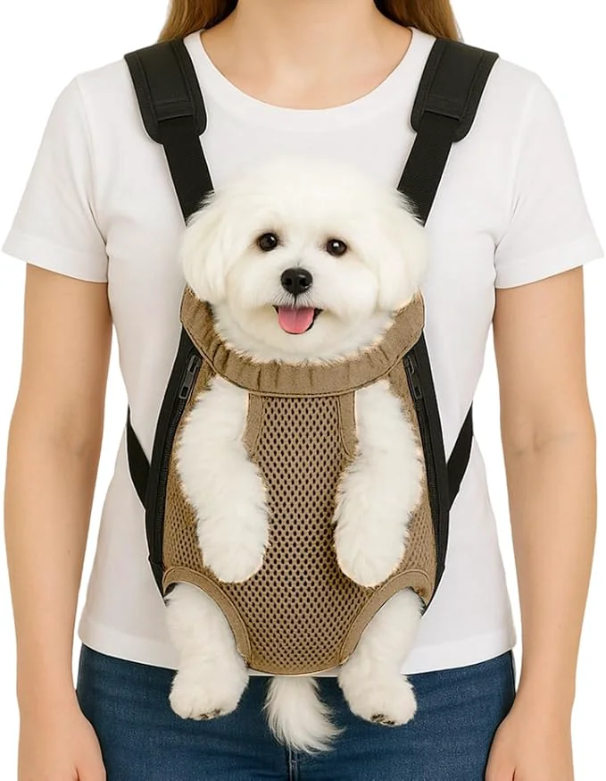 Crafted Dog Backpack Carrier Pet Sling Front Backpack Certified