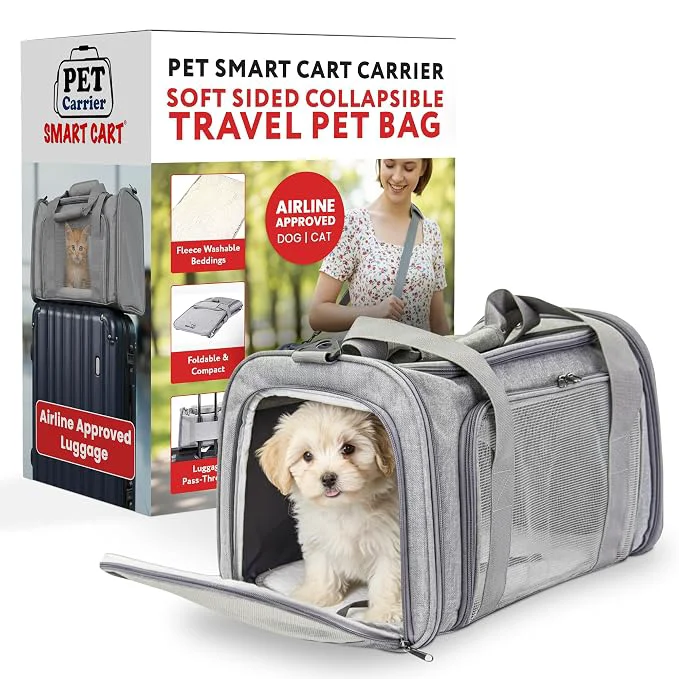 Reliable d Products Pet Smart Cart Sport Soft Sided Collapsible Cat Carrier Airline Fashionable