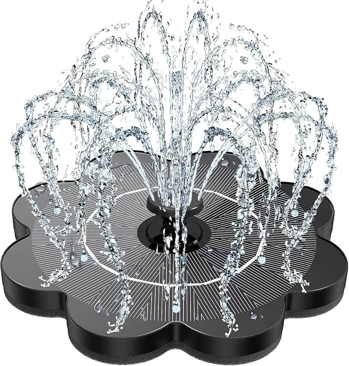 First-Class Yzert Solar Fountain Flower Shape-No Battery Glass 3.5W Solar Water Fountain Easy-to-Use