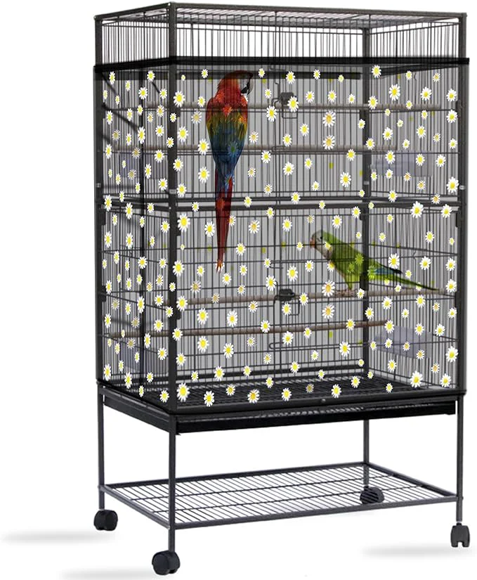 Smooth Daoeny Bird Cage Seed Catcher Large Bird Cage Cover Adjustable Soft Airy Outstanding