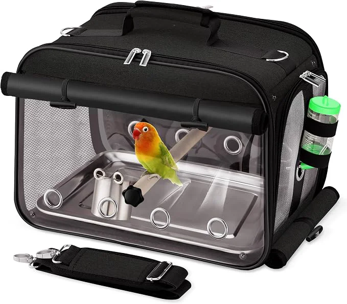 Expertly Made Suertree Bird Carrier Airline Bird Travel Cage User-Friendly