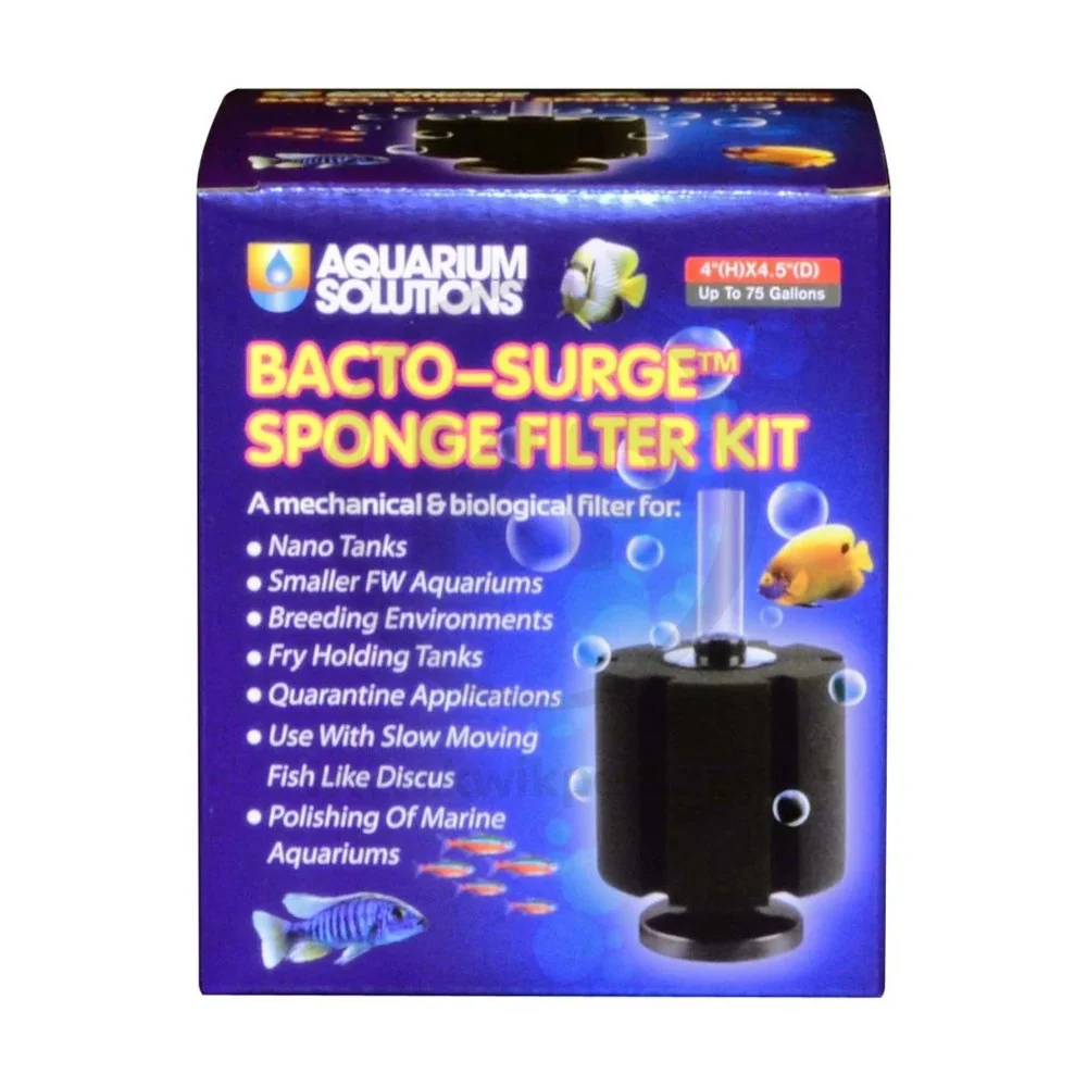 Breathable Aquarium Solutions Bacto-Surge Biological Action Sponge Filter Black Large Selected