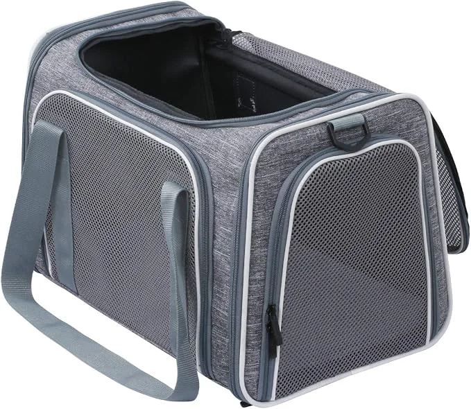 Flexible Cat Carrier - Soft-Sided Dog Pet Carrier Portable Foldable Pet Bag up to 28 Lbs Healthy