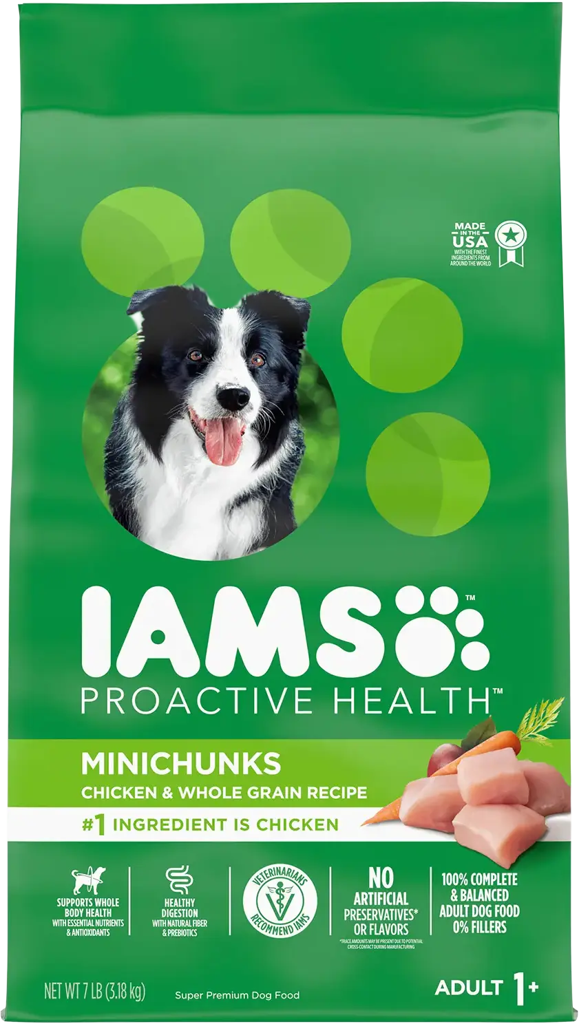 Casual IAMS Minichunks Small Kibble High Protein Adult Dry Dog Food Chicken 7-lb Unique