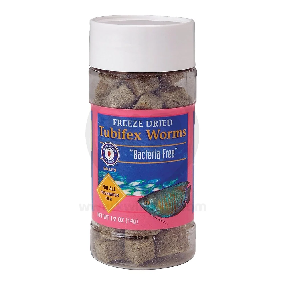 Professional San Francisco Bay Brand Bacteria Tubifex Worms ze-Dried Fish Food 0.5-oz Reliable