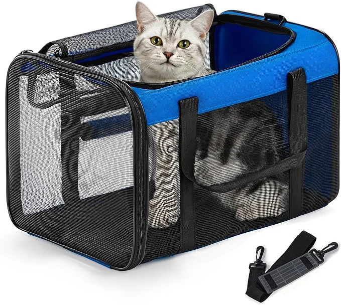 Detailed Cat Carrier Bag Soft-Sided Pet Carriers Natural
