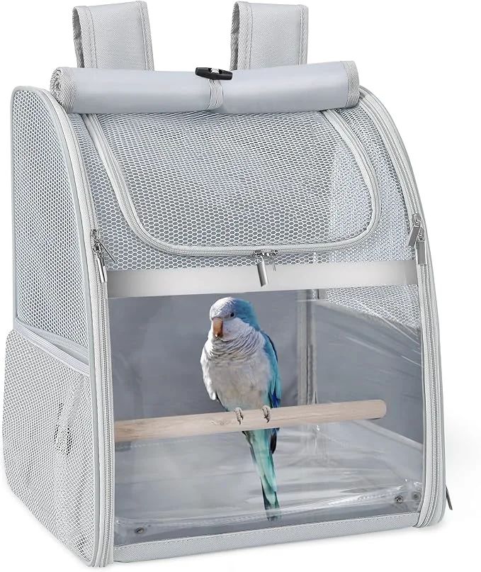 Top-Quality Sanmoncare Bird Backpack Carrier Water Repellent Fabric Cockatiel Travel Bag High-End
