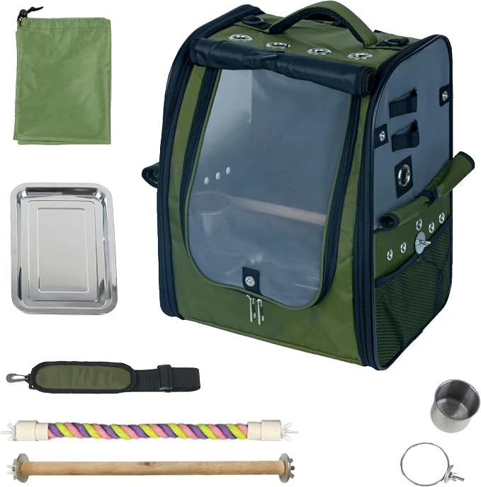 High-Quality Birds Day Bird Carrier Backpack-Parrot Travel Cage Excellent