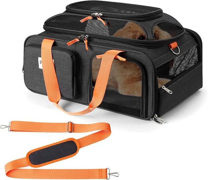 Sustainable 19x13x9 TSA top Expandable pet Carrier Trendy