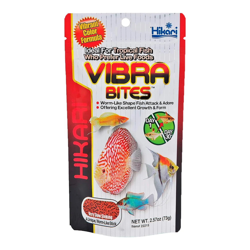 Next-Generation Hikari USA Vibra Bites Tropical Very Slow Sinking Fish Food 2.57-oz Elite