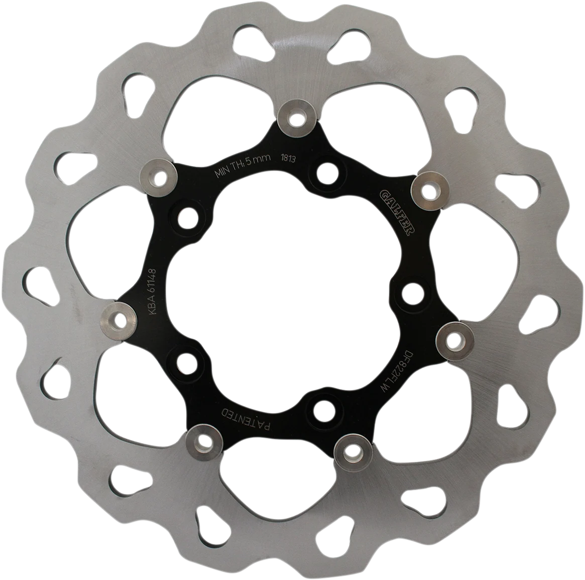 Elegant GALFER Wave Brake Rotor - Rear - Black Carrier DF822FLW Consistent