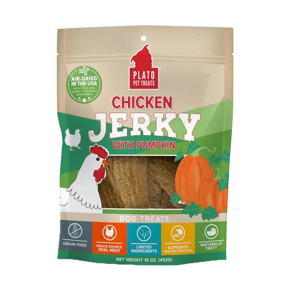 Fast Plato Chicken Jerky With Pumpkin Dog Treats 16-oz Powerful