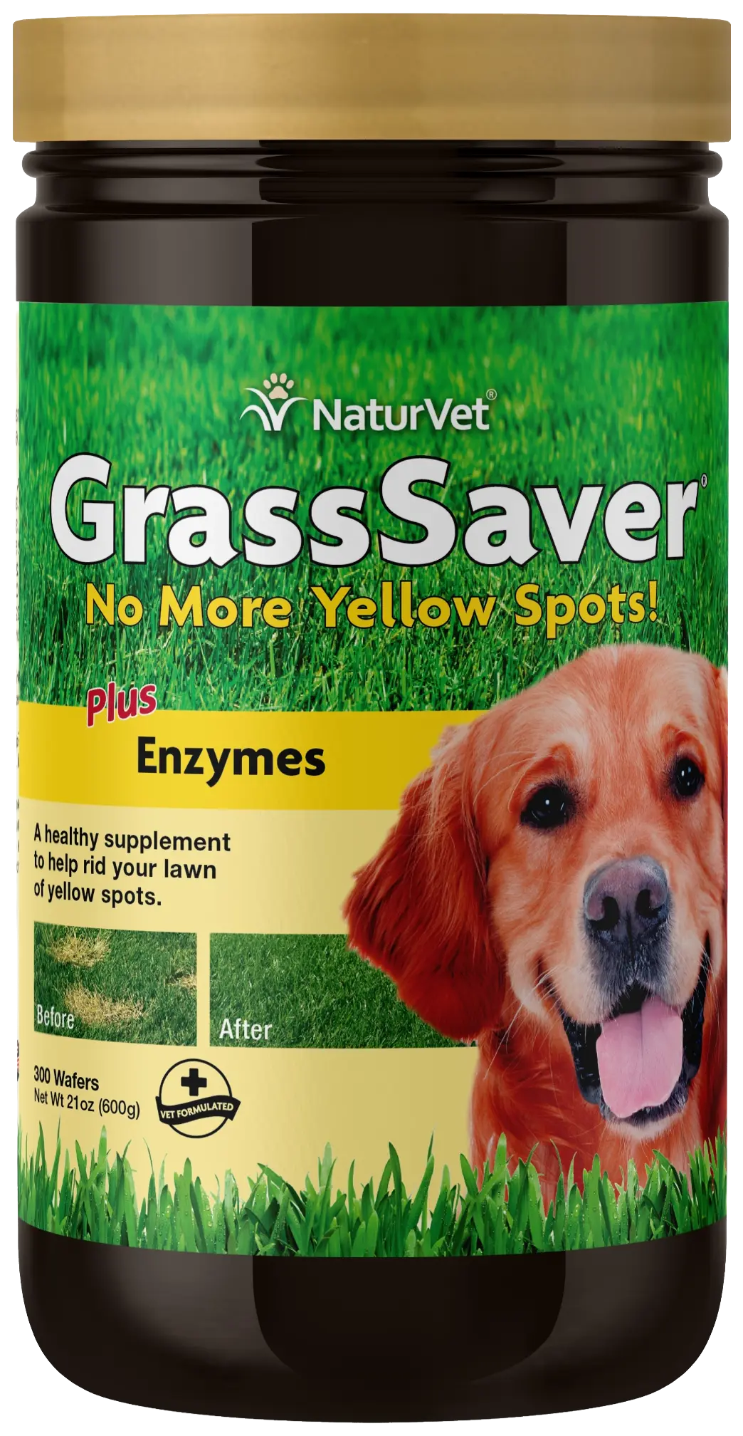 Classic NaturVet GrassSaver Dogs Chewable Wafers 300 Count 21-oz Powerful