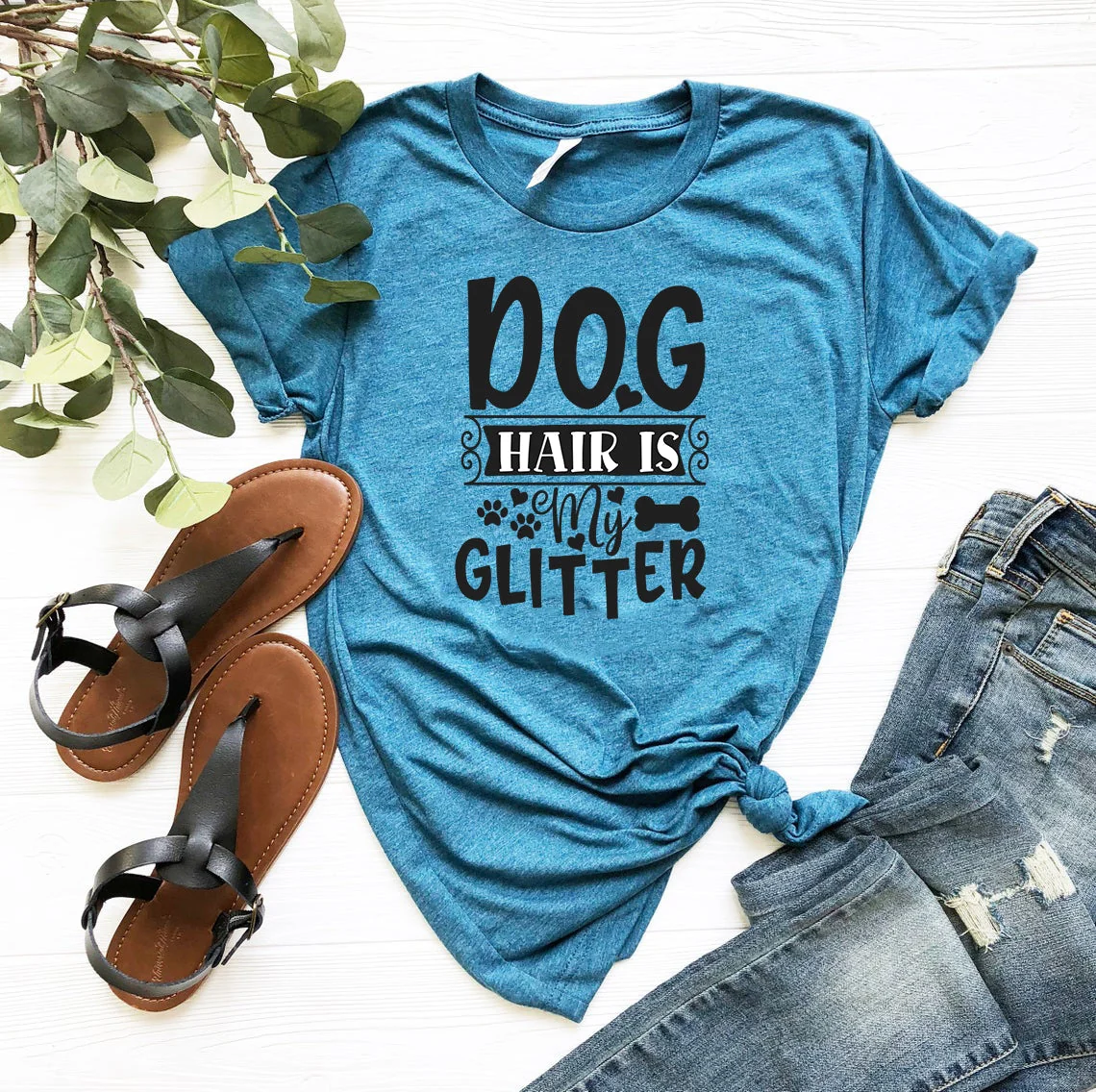 Solid Dog Hair Is My Glitter T-Shirt Trendy