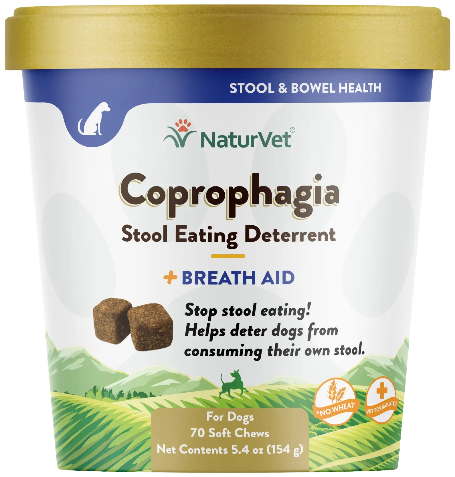 Superior NaturVet Coprophagia Stool Eating Deterrent Soft Chews for Dogs 70 Count 5.4-oz Trusted
