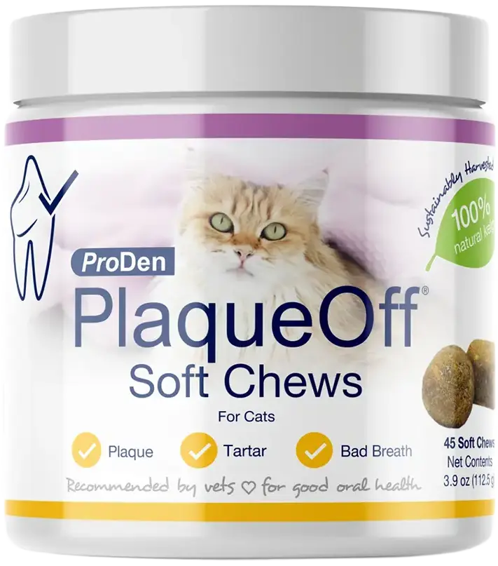 Environmentally Friendly NaturVet Proden PlaqueOff Soft Chews for Cats 45 Count 3.9-oz World-Class