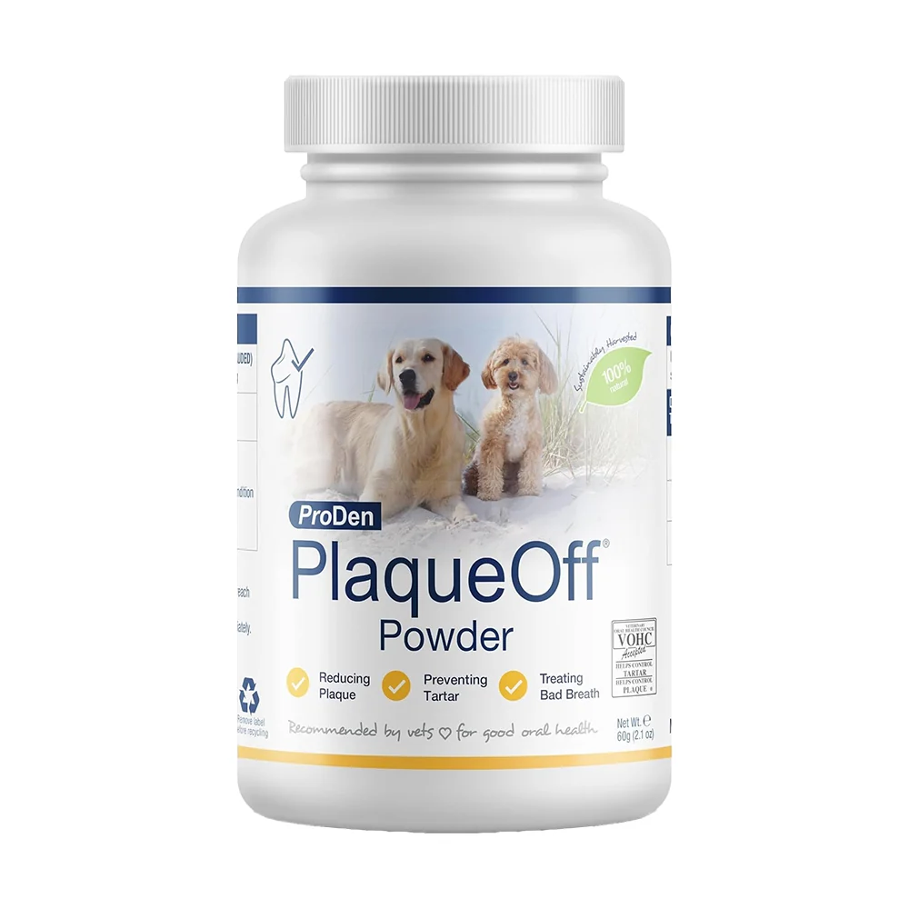 Trusted NaturVet Proden PlaqueOff Powder for Dogs 60g Durable