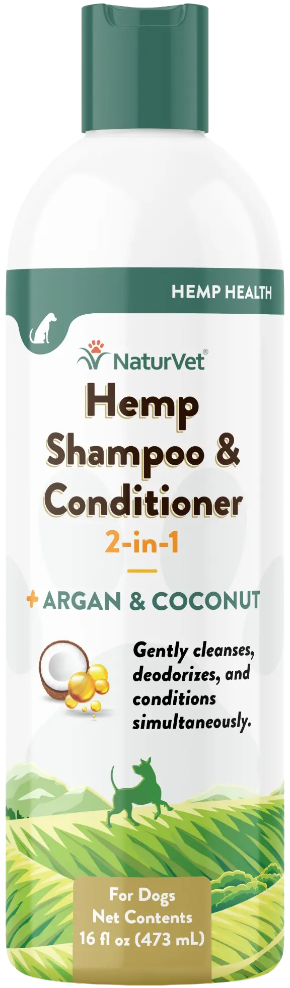 Fast NaturVet Hemp 2-in-1 Shampoo Conditioner for Dogs 16-oz Top-Quality